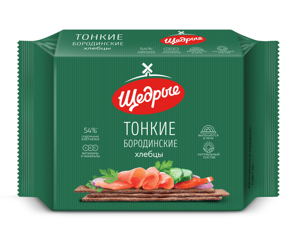 Хлебцы «Щедрые» тонкие бородинские 170 г - в магазине Моя диета