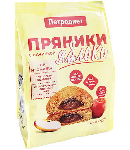Пряники с Яблочной начинкой на изомальте - в магазине Моя диета
