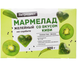 Мармелад желейный на сорбите с семенами ЧИА,со вкусом киви