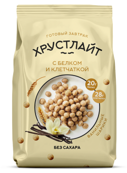 ХРУСТЛАЙТ готовый завтрак Ванильный с белком и клетчаткой