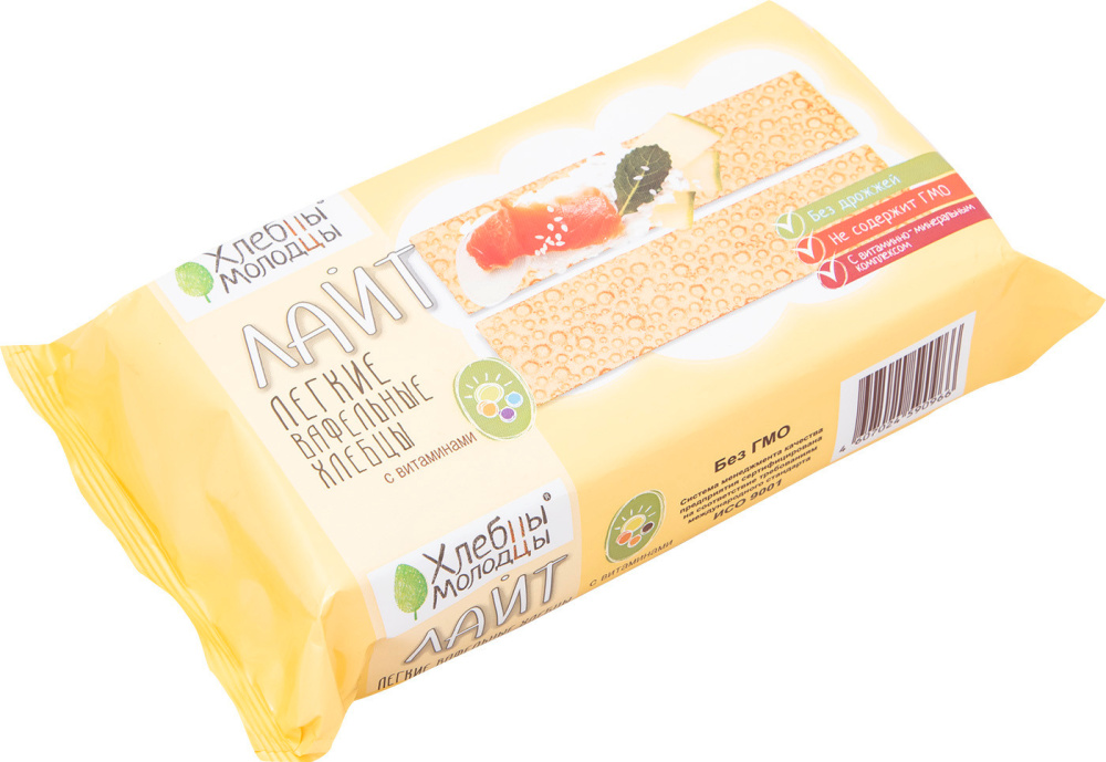 Хлебцы хрустящие ХЛЕБЦЫ-МОЛОДЦЫ ЛАЙТ лёгкие вафельные с витаминами - в магазине Моя диета