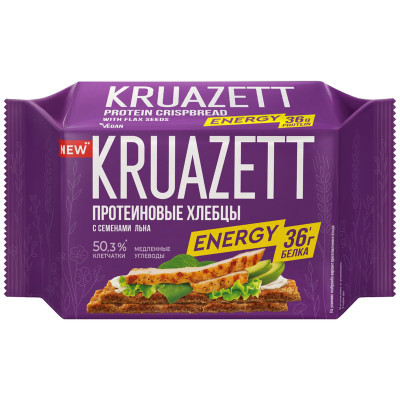 Хлебцы “КРУАЗЕТТ” протеиновые, обогащенные белком с семенами льна