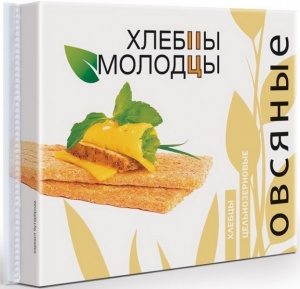 Хлебцы хрустящие цельнозерновые ХЛЕБЦЫ-МОЛОДЦЫ ОВСЯНЫЕ с пророщенной пшеницей - в магазине Моя диета