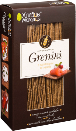 Хлебцы хрустящие Greniki с кориандром и тмином