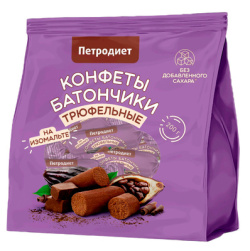 Конфеты неглазированные пралине Батончики трюфельные на изомальте со стевией